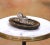 19th Century English Walnut and Mother-of-Pearl Oval Inkwell With Glass Insert For Sale - Image 10 of 11