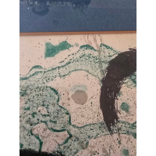 Vintage Mid Century Modern Abstract Lithograph Attributed Miro For Sale In Boston - Image 6 of 9