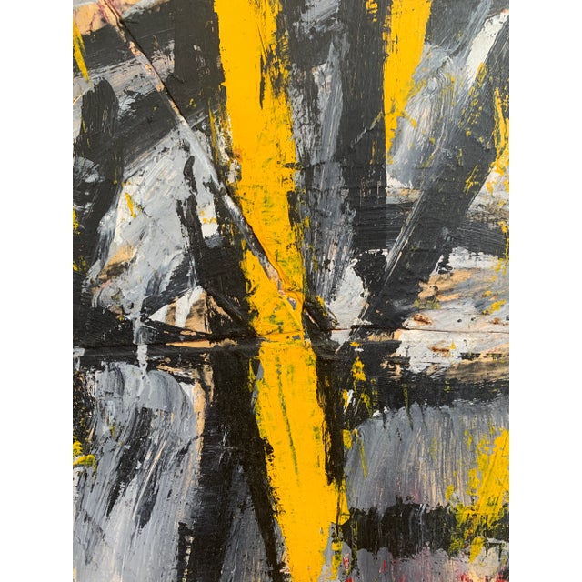 "Wild" 1980s Abstract Collage and Painting on Wood For Sale - Image 9 of 12