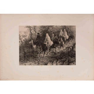 Auguste Raffet, Famille Tatar en Crimée, Lithograph, 1839 For Sale