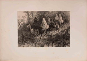 Auguste Raffet, Famille Tatar en Crimée, Lithograph, 1839