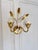 Italian Gilt and White Tôle 2-Light Wall Sconce attributed to Masca, 1970s For Sale - Image 11 of 12