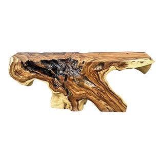 Organic Teak Root Console Table For Sale