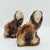 Midcentury Glazed Ceramic Lion Figurine Bookends in Espresso and Cream - A Pair For Sale - Image 11 of 11