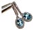 Natural Aquamarine Diamond Dangle Earrings 14k W Gold 2.55 TCW Certified For Sale