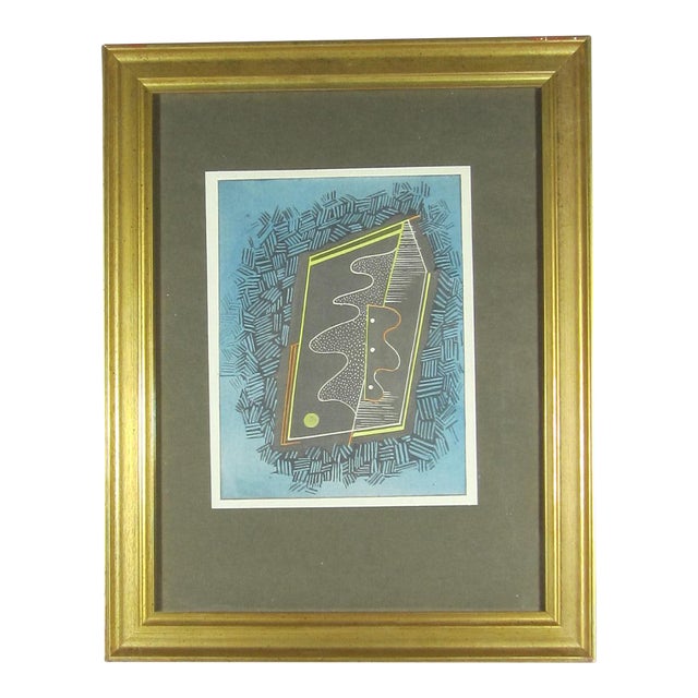 1931 German Cubist Lithograph / Nature For Sale