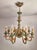 Vintage Louis XV Silvered Gold-Plated Leaf Carved Wood Eight Light Chandelier with Floral Motifs, Italy, 1920s, Set of 2 For Sale - Image 16 of 18