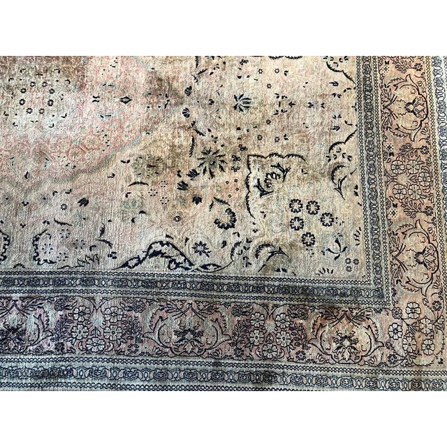 Textile 1980s Vintage Silk Chinese Contemporary Area Rug- 6′ × 9′ For Sale - Image 7 of 10