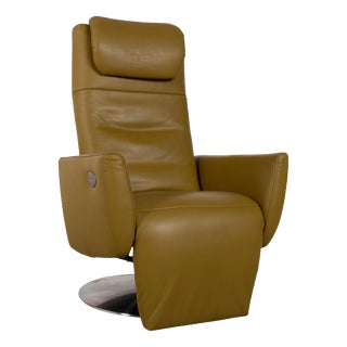 Seneca Armchair in Green Leather from Koinor For Sale
