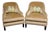 Pair of Century Furniture Velvet Upholstered Nail Head Lounge Chairs and Pillows For Sale
