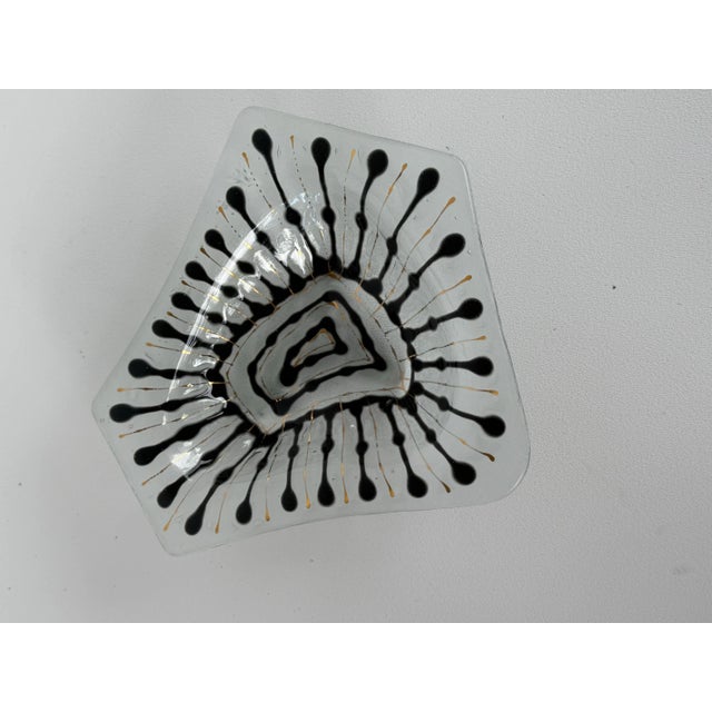 For your consideration: beautiful hand painted Higgin glass Made in California