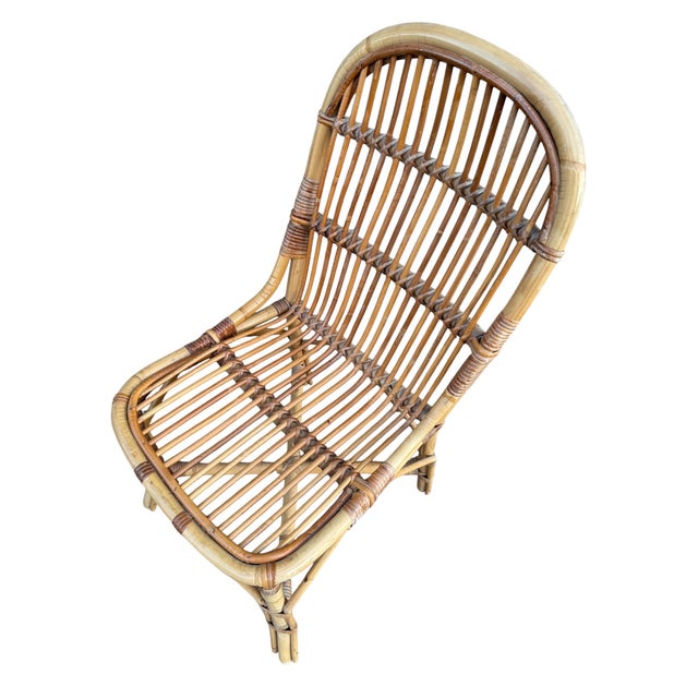 Brown Vintage Rattan Chairs, 1960s, Set of 4 For Sale - Image 8 of 11