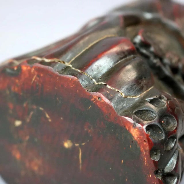 Antique Chinese Carved-In-Relief Resin Genre Scene Libation Cup For Sale - Image 11 of 13