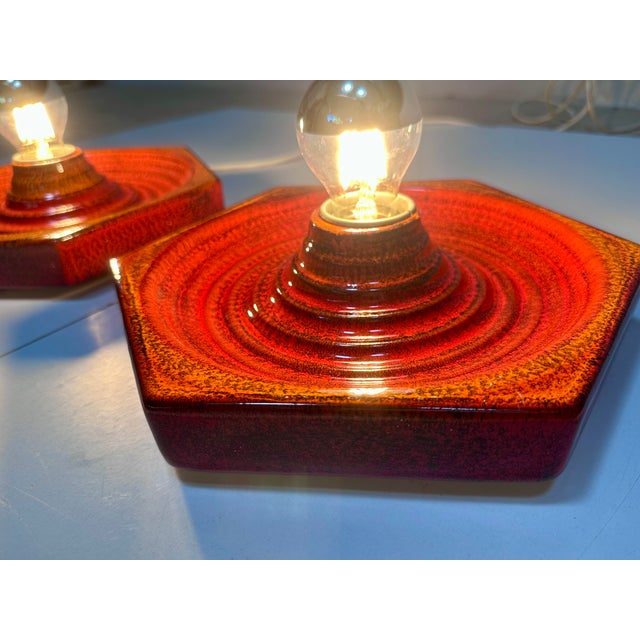 Ceramic Wall Lights from Hustadt Leuchten, Germany, 1970s, Set of 2 For Sale - Image 10 of 18