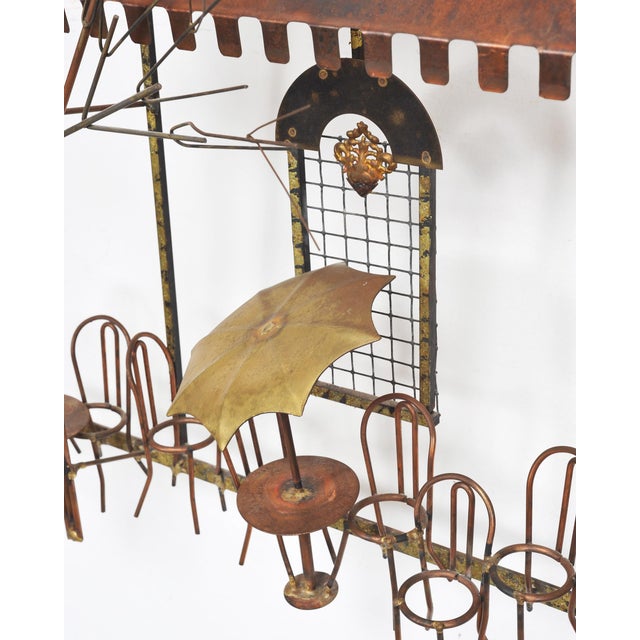 C. Jeré Attrib. Brass Parisian Café Bistro Wall Sculpture For Sale - Image 15 of 18