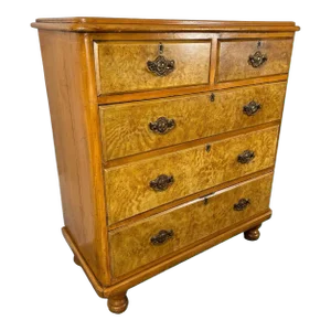 Swedish Faux Painted Grain Chest of Drawers