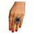 Late 20th Century Bochic “Orient” Vintage Rose Cut Diamond & Tanzanite Ring Set 18K Gold & Silver For Sale - Image 5 of 10
