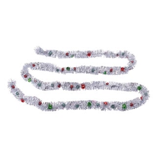 Tinsel Sleigh Bell Ornament Garland (Set of 2) For Sale