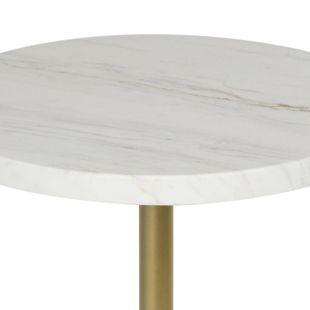 A beautiful footnote to any sophisticated room, the Arthur Accent Table features a round marble top paired with a modern,...