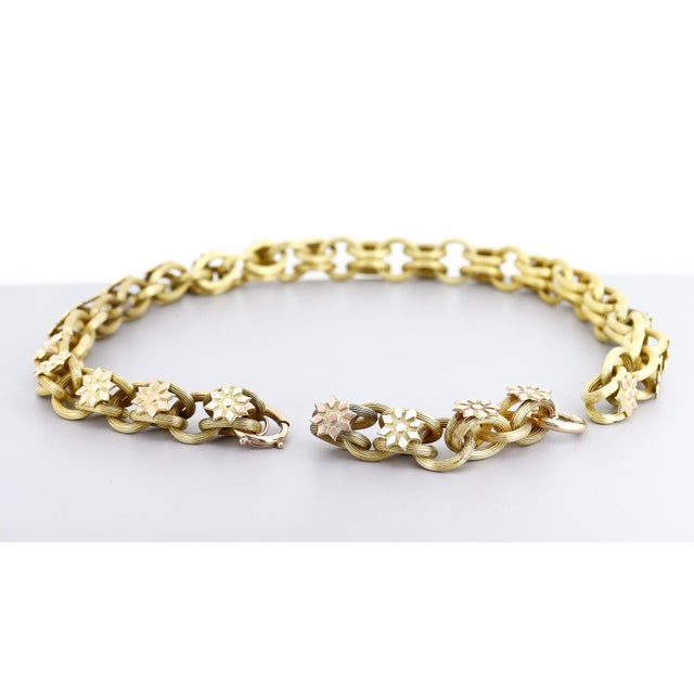 Antique Victorian Fancy 17" Belcher or Rolo Chain Link Necklace For Sale - Image 14 of 15