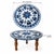 2010s 40" Round Genuine Lapis Lazuli Stone Inlay Mosaic Table For Sale - Image 5 of 5