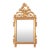 Vintage Italian Made Louis XVI Style Carved Giltwood Mirror With Elaborate Floral Crest For Sale