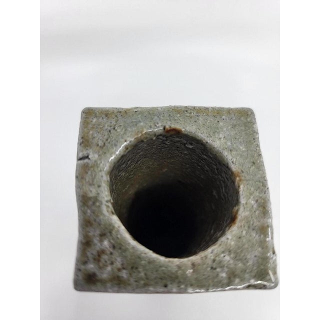 Blue Soliflore Vase in French Sandstone by Jean Claude Monange, 1970 For Sale - Image 8 of 10