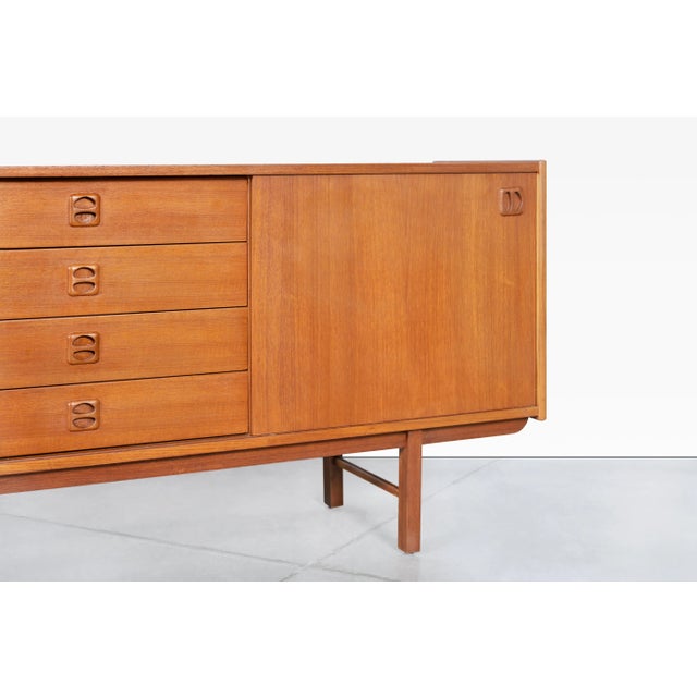 Mid-Century Swedish Modern Teak Credenza by Erik Wortz for Ikea, 1960s For Sale - Image 11 of 12