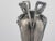 Antique Pewter Art Nouveau Vase Tin Woman Flowers For Sale - Image 12 of 16