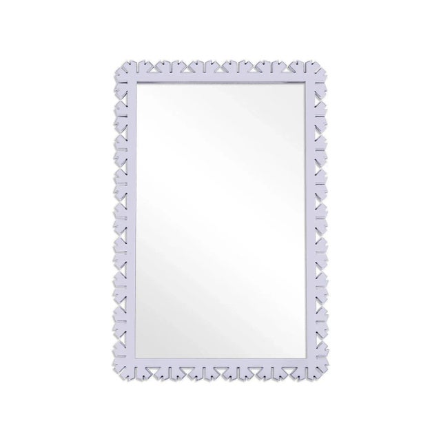 Contemporary Fleur Home Audubon Bamboo Sticks Rectangle Mirror in Spring Iris, 31.5x39 For Sale - Image 3 of 3