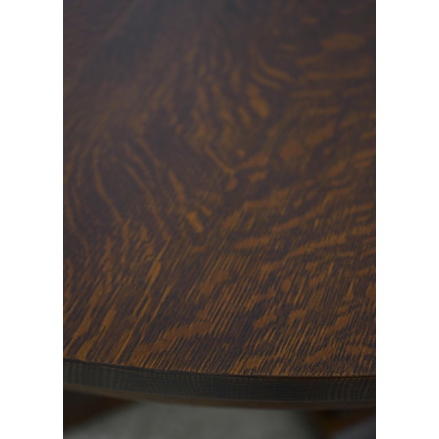 Stickley Stickley Mission Oak Round Dining Room Table For Sale - Image 4 of 18