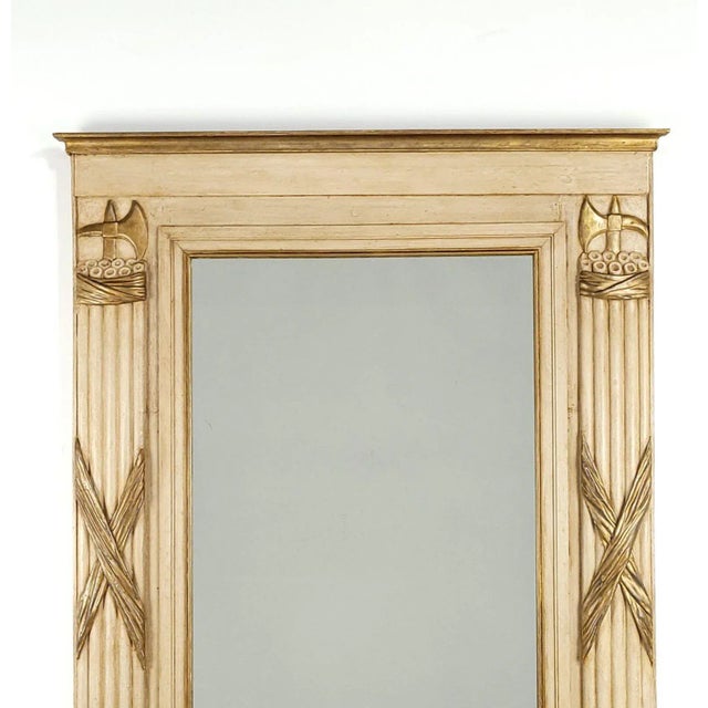 Glass Pier Mirror in Painted and Gilt Wood, France Circa 1880 For Sale - Image 7 of 7