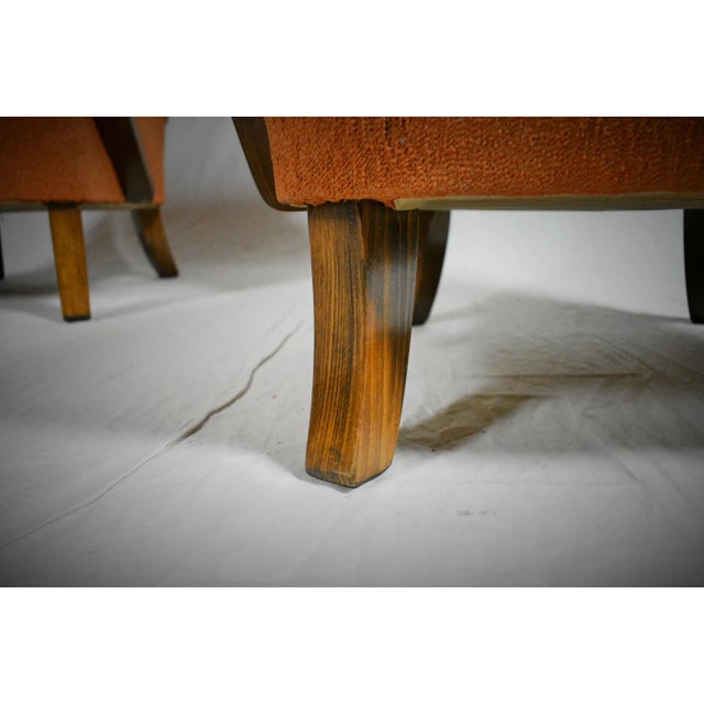 Set of Model H-237 Armchairs by Jindřich Halabala For Sale - Image 6 of 13