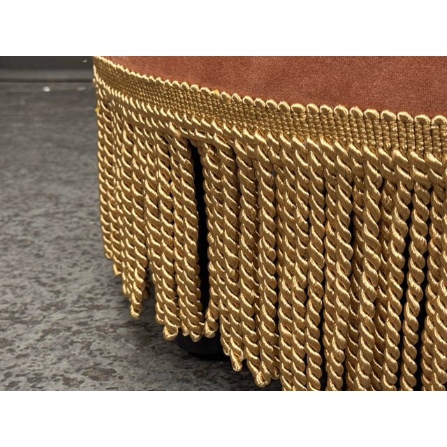 Jennifer Taylor Home Yolanda Velvet Ottoman For Sale - Image 9 of 12