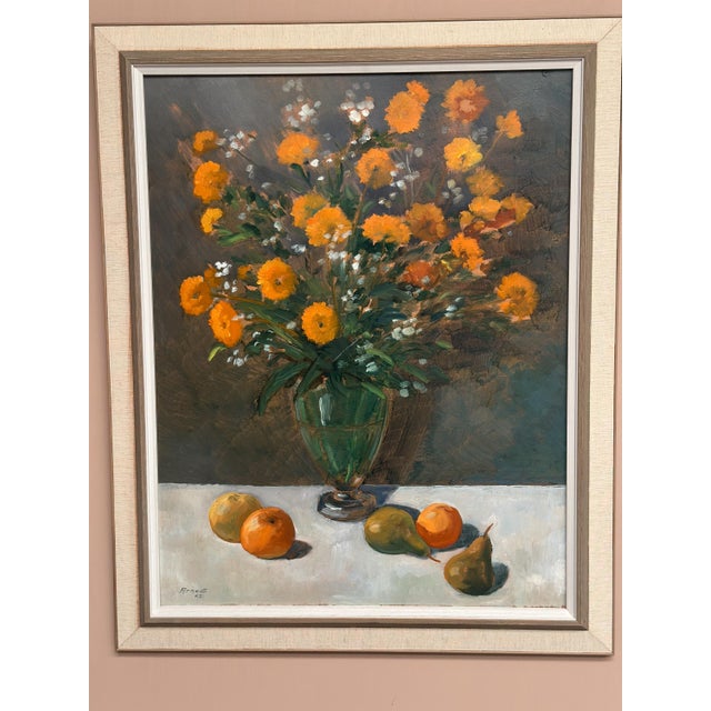 Arne Ericson, Floral Still Life, 1967, Oil Painting on Panel, Framed For Sale - Image 6 of 18