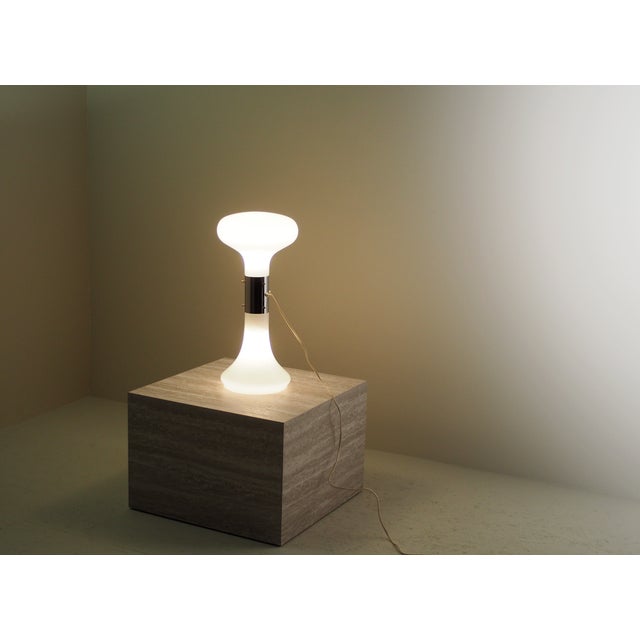 Metal Soffiato Glass I Numerati Table Lamp from A.V. Mazzega, Italy, 1970s For Sale - Image 7 of 11