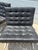 This is a pair of iconic Barcelona chairs designed by Ludwig Mies Van der, Rohe and Lily Reich. These chairs feature and X...