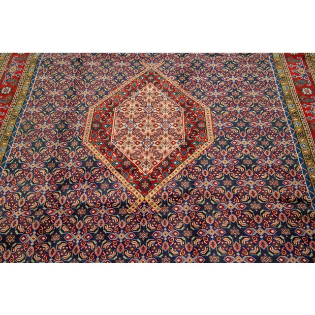 Blue 1930s Blue Vintage Tabriz Wool Rug Handmade With Allover Pattern For Sale - Image 8 of 8