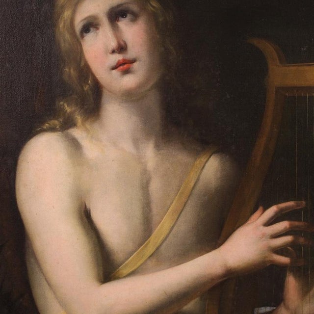 Apollo Playing the Lyre, Nude, 1680, Oil on Canvas For Sale - Image 8 of 14