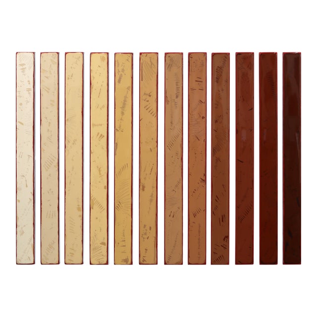 Gamut Wave 14 - Large Modern Shiny Resin Minimalist Brown Tone Original Artwork by Ricky Hunt For Sale