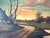 Vintage Signed European Countryside Sunset Landscape Oil Painting in Wood Frame For Sale - Image 9 of 15