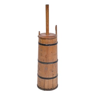 Antique Butter Grinder in Oak and Steel, 1860s For Sale