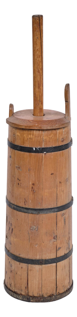 Antique Butter Grinder in Oak and Steel, 1860s