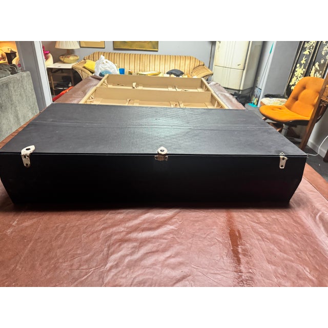 Early 20th Century Oshkosh Wardrobe Steamer Trunk With Original Interior & Diamond Inlay For Sale - Image 9 of 12