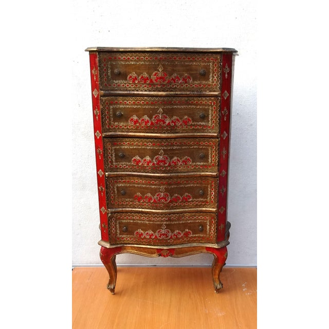 Vintage Italian Florentine Chest of Drawers, 1970 For Sale - Image 3 of 18