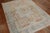 Early 20th Century Zabihi Collection Apricot Soft Blue Persian Heriz Rug - 4'6" x 6'3" For Sale - Image 4 of 10