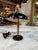 Metal Vintage Black Dome Table Lamp With Brass Stem 1950s For Sale - Image 7 of 8