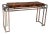 Chrome and Wood Console Table by Aldo Tura, 1970s For Sale