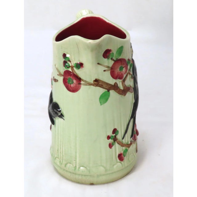 Late 19th Century Antique French Bird & Branch Majolica Pitcher by Choisy Le Roi Faience Factory For Sale - Image 5 of 13