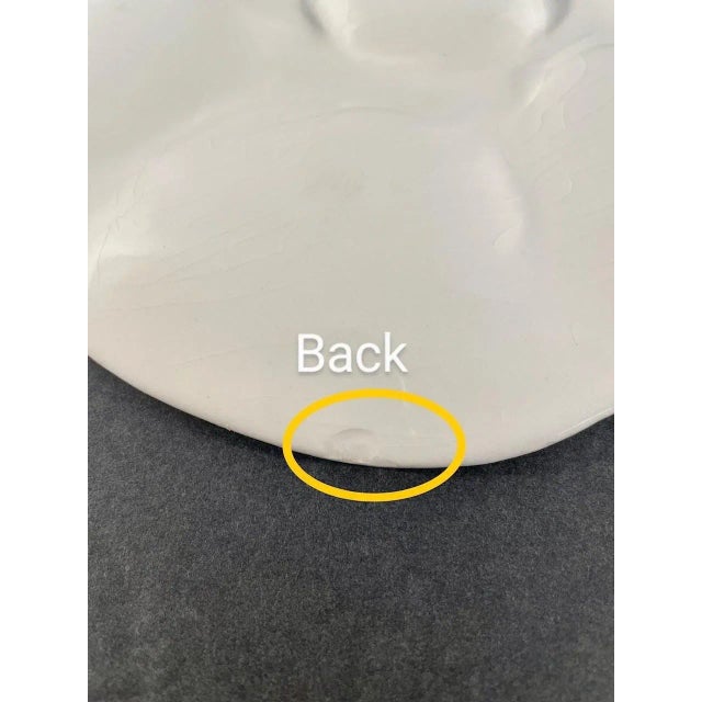 Mid 20th Century French Gien White Oyster Plate For Sale - Image 10 of 12